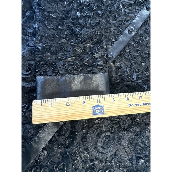 Fantazia Black Floral Sheer Lace Size M Artsy Y2K Elegant Whimsigoth Floral - Picture 12 of 12